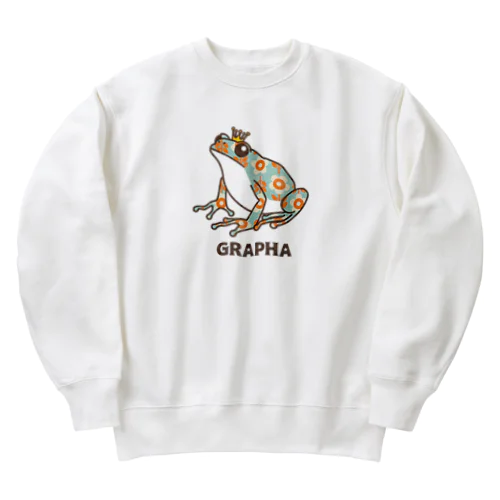 グラフロ/レトロ花/カエル Heavyweight Crew Neck Sweatshirt