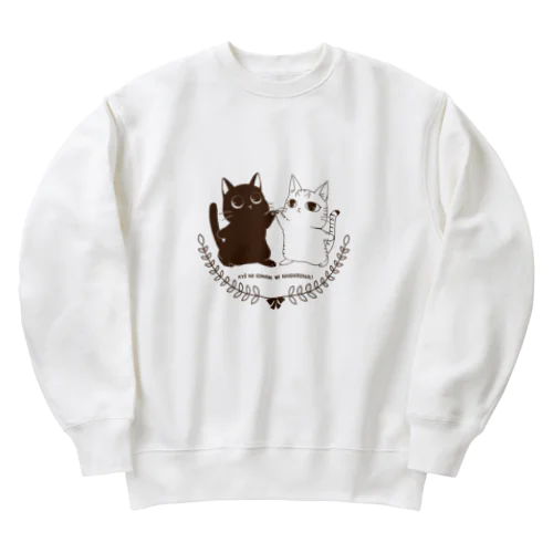 クロネコとキジトラ Heavyweight Crew Neck Sweatshirt