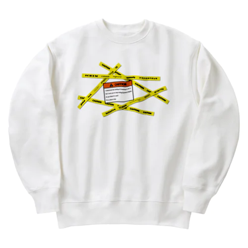 CAUTION DON'T USE "Katakana English" Heavyweight Crew Neck Sweatshirt