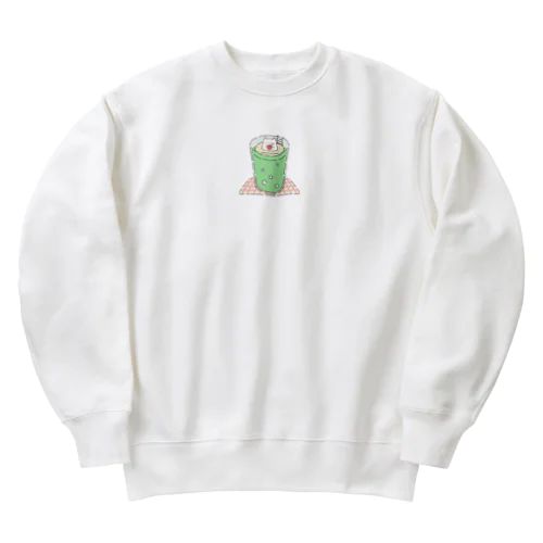 ふわふわねこ クリームソーダ Heavyweight Crew Neck Sweatshirt