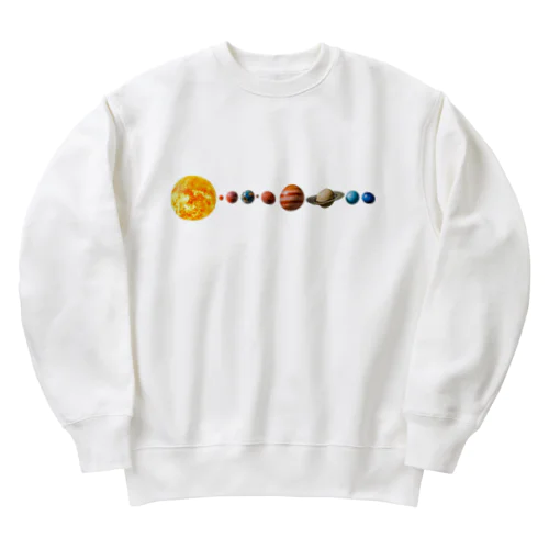 壮大な宇宙！太陽系惑星シリーズ Heavyweight Crew Neck Sweatshirt