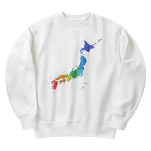 日本地図柄シリーズ Heavyweight Crew Neck Sweatshirt