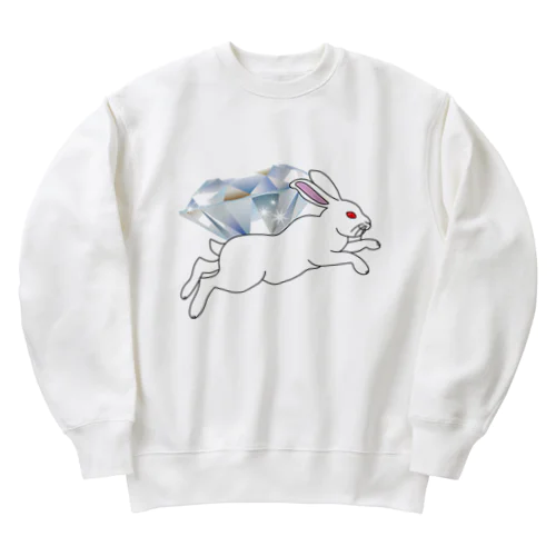 飛躍うさぎ Heavyweight Crew Neck Sweatshirt