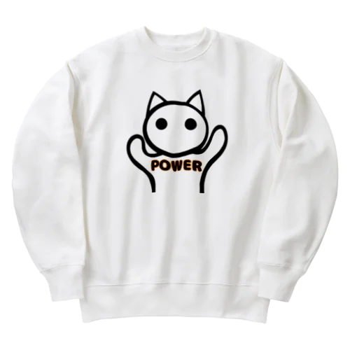 パワー猫 Heavyweight Crew Neck Sweatshirt