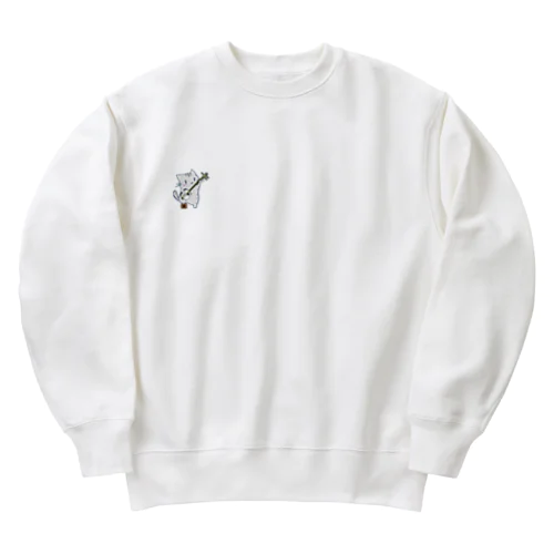 ひのもとにゃんこ® 津軽三味線にゃんこ Heavyweight Crew Neck Sweatshirt