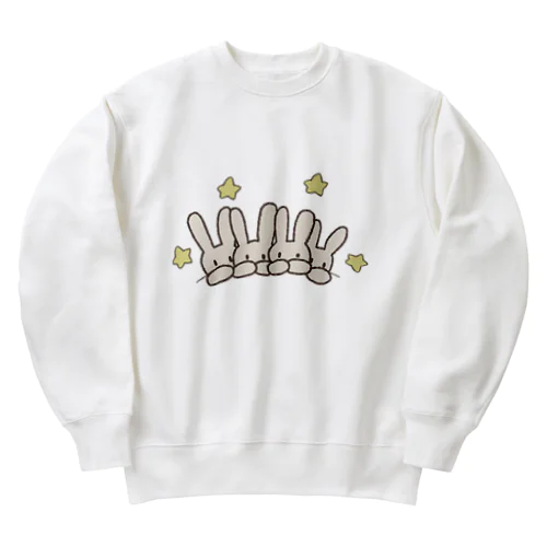 4つ子うさぎ Heavyweight Crew Neck Sweatshirt