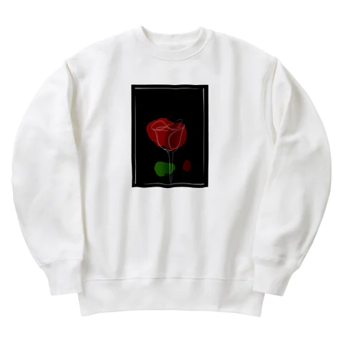 咲き始めのバラ Heavyweight Crew Neck Sweatshirt