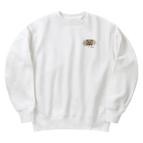 くまちゃんわんこ　ワンポイント Heavyweight Crew Neck Sweatshirt