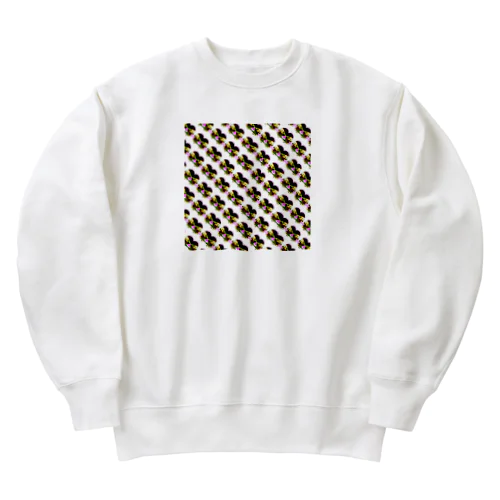 ピタゴラ装置で顎関節矯正 by AI模様 Heavyweight Crew Neck Sweatshirt