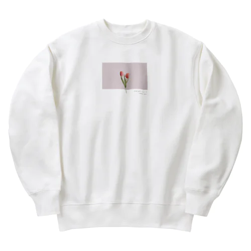 🍑 Peach Tulip . Heavyweight Crew Neck Sweatshirt