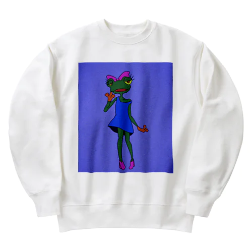 セクシーなカエルちゃん Heavyweight Crew Neck Sweatshirt