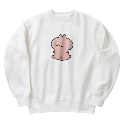 うさぎねこ　ちょこんとおすわり Heavyweight Crew Neck Sweatshirt