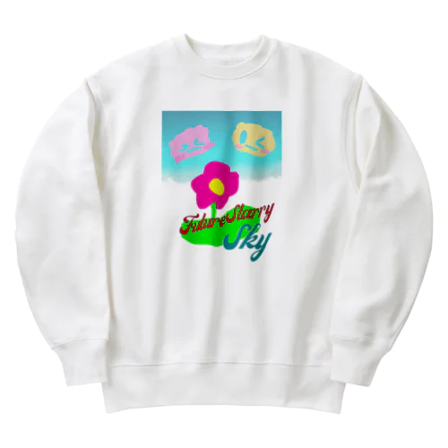 お花と雲🌼☁ Heavyweight Crew Neck Sweatshirt