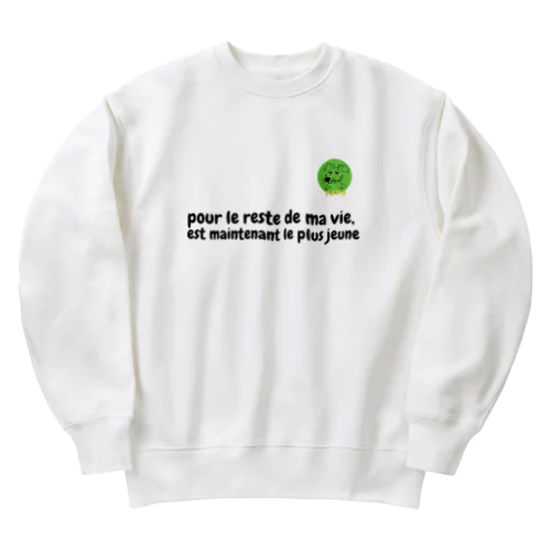 pour le reste de ma vie est maintenant le plus jeune Heavyweight Crew Neck Sweatshirt