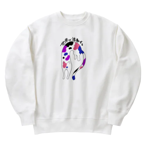 流動体ねこ ジェンダーフルイドフラッグカラー Heavyweight Crew Neck Sweatshirt