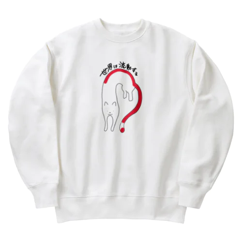 流動体ねこ クエスチョニング Heavyweight Crew Neck Sweatshirt