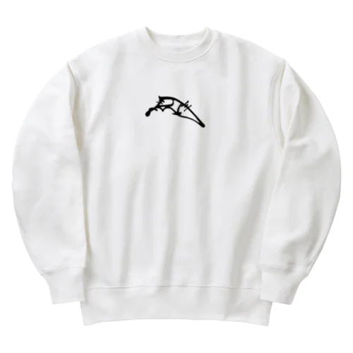 織田信長　花押（黒） Heavyweight Crew Neck Sweatshirt