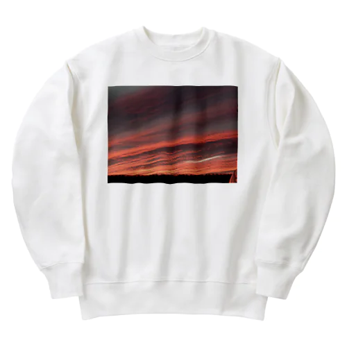 赤く染まる空 Heavyweight Crew Neck Sweatshirt