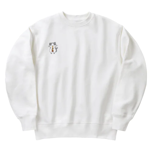 ひのもとにゃんこ®️ 尺八 / 雷蔵 Heavyweight Crew Neck Sweatshirt