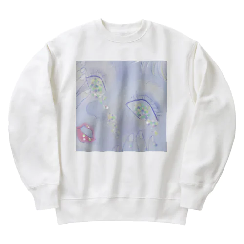 glitter eye Heavyweight Crew Neck Sweatshirt