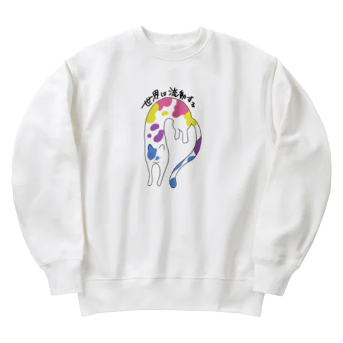 流動体ねこ バイジェンダー フラッグカラー Heavyweight Crew Neck Sweatshirt