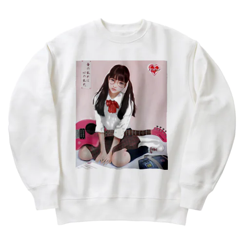 ギター少女 Heavyweight Crew Neck Sweatshirt