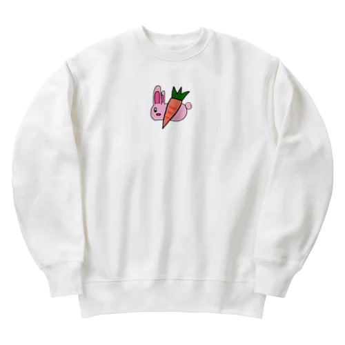 きゃろっとうさぎ。 Heavyweight Crew Neck Sweatshirt