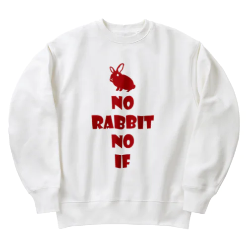 NO RABBIT NO LIFE ミニウサギ　レッド ヘビーウェイトスウェット