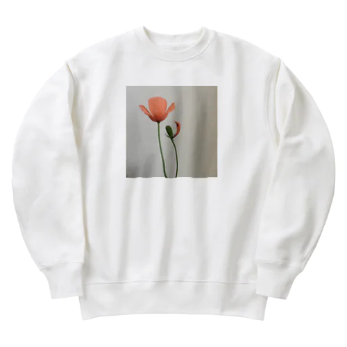 Pink Flower Heavyweight Crew Neck Sweatshirt