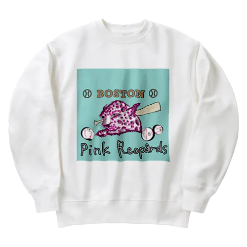 BOSTON PINk REOPARDS Heavyweight Crew Neck Sweatshirt