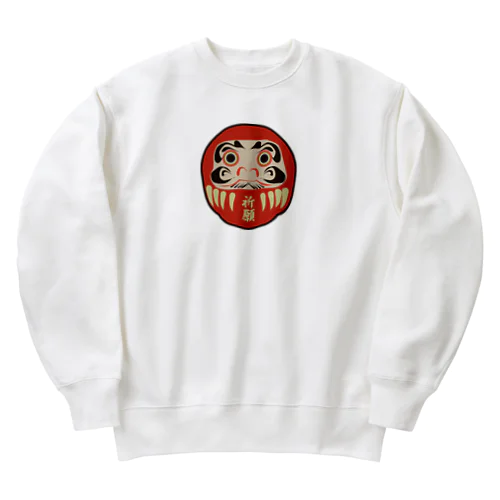 ［赤］だるま 開運吉祥 達磨 Heavyweight Crew Neck Sweatshirt