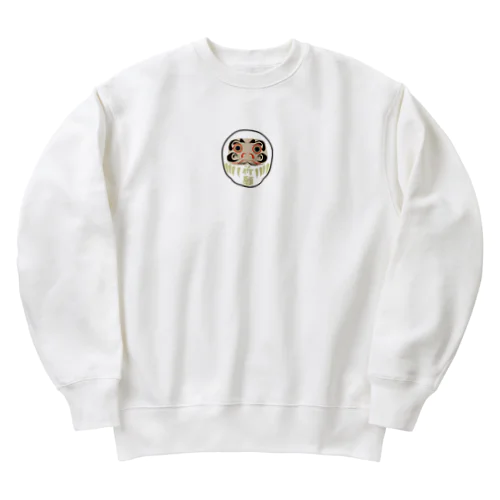 ［白］だるま 目標達成 達磨 Heavyweight Crew Neck Sweatshirt