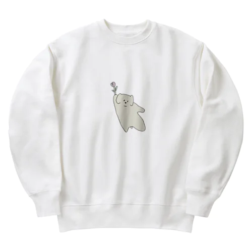 Roses and puppies Heavyweight Crew Neck Sweatshirt