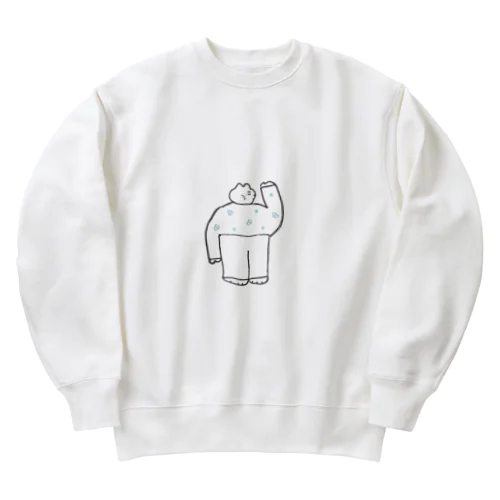 花柄を着たねこ Heavyweight Crew Neck Sweatshirt