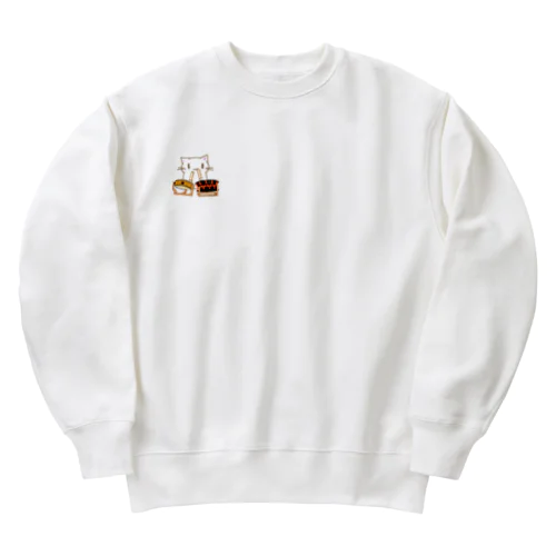 ひのもとにゃんこ®️ 太鼓 / 雪ちゃん Heavyweight Crew Neck Sweatshirt