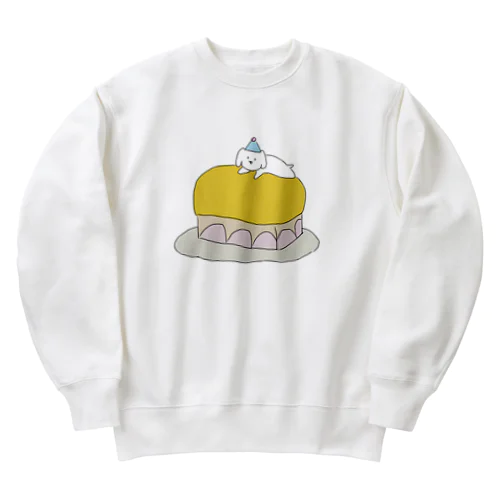 Lovely puppy cake Heavyweight Crew Neck Sweatshirt