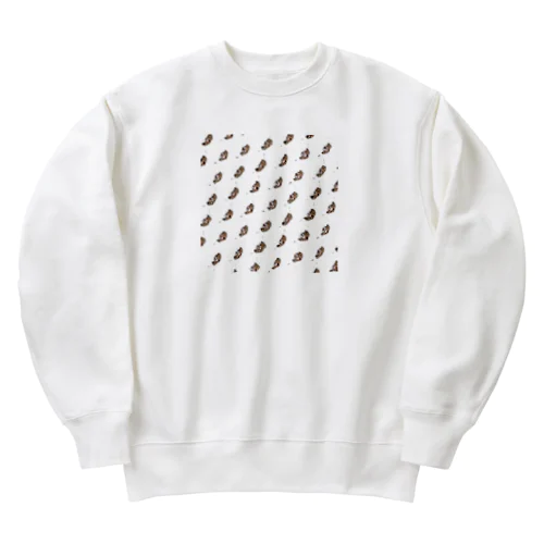 おっさんパーカーの女の子 by AI模様 Heavyweight Crew Neck Sweatshirt