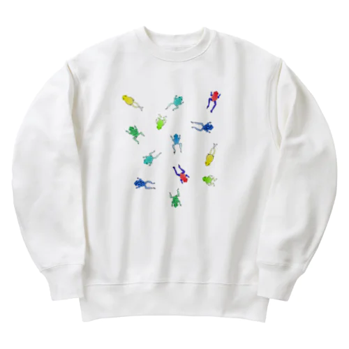 いろんなカエル Heavyweight Crew Neck Sweatshirt