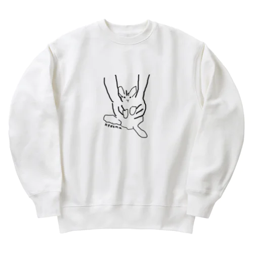 抱えられたけだま Heavyweight Crew Neck Sweatshirt