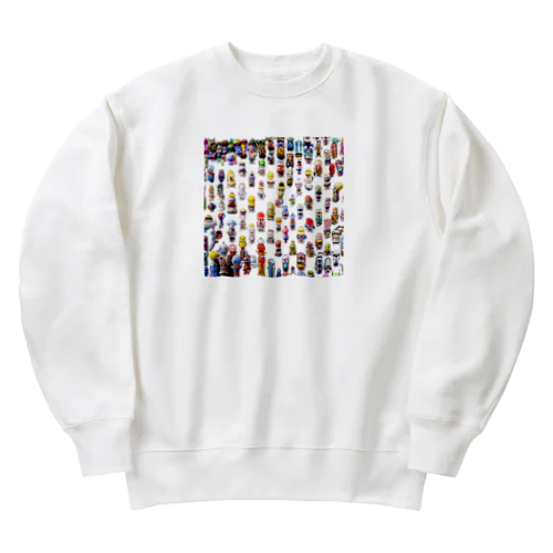 錠菓連鎖 by AI模様 Heavyweight Crew Neck Sweatshirt