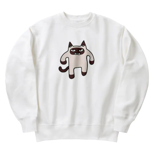 俺についてこいPART5（シャム猫） Heavyweight Crew Neck Sweatshirt