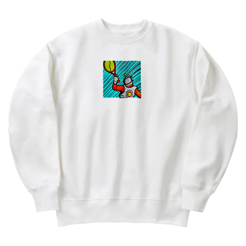 space suit tennis Heavyweight Crew Neck Sweatshirt