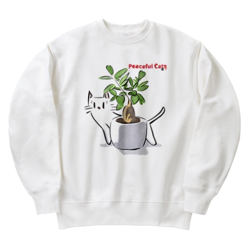 Peaceful Cats ガジュマル Heavyweight Crew Neck Sweatshirt