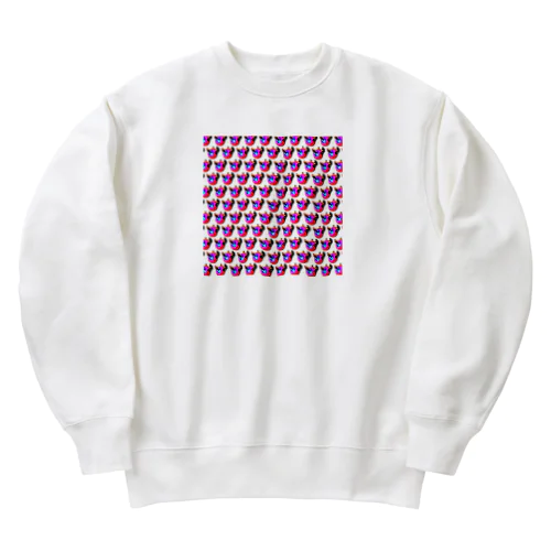 胴上げ危ないからバランスボール敷く by AI模様 Heavyweight Crew Neck Sweatshirt