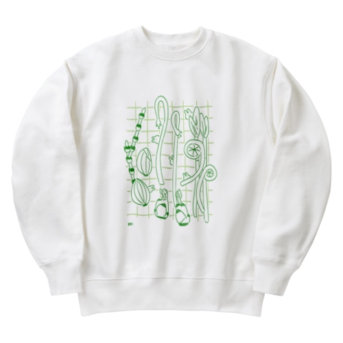 山菜とちいさいうさぎ Heavyweight Crew Neck Sweatshirt