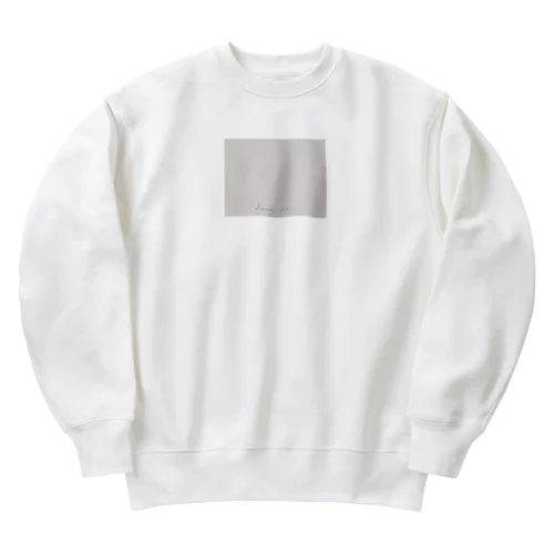 White Dusty Pink × Logo Message Heavyweight Crew Neck Sweatshirt