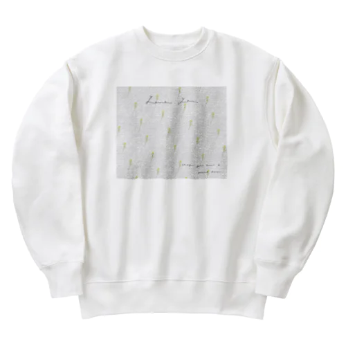 NANOHANA , Logo Message . Heavyweight Crew Neck Sweatshirt