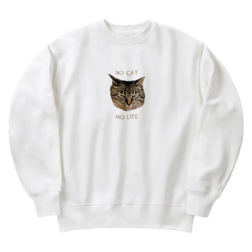 NO CAT NO LIFE Heavyweight Crew Neck Sweatshirt