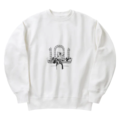 メイクルームのネコ女優 Heavyweight Crew Neck Sweatshirt