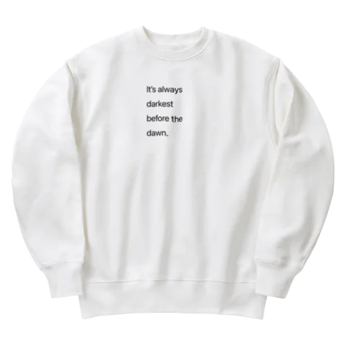 必ず朝は来るさ 別バージョン Heavyweight Crew Neck Sweatshirt